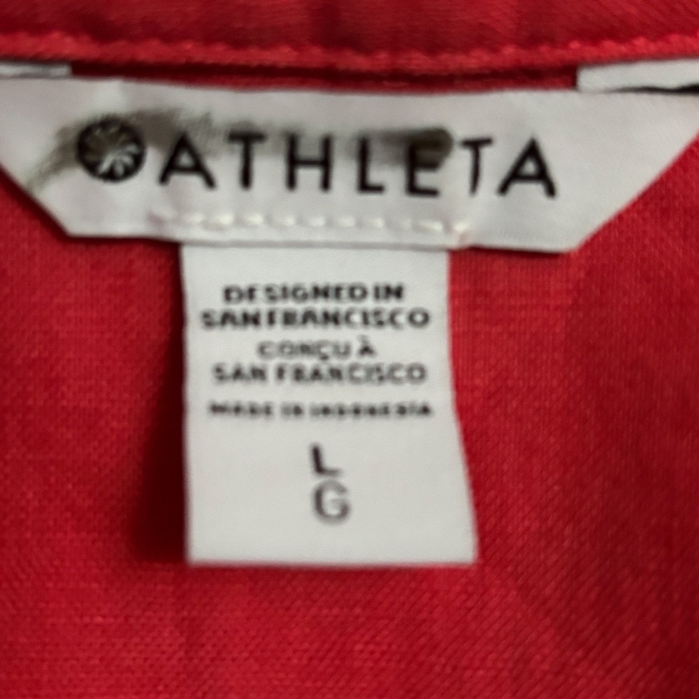 Women's Coral Wrap Linen Top - Picture 7 of 9